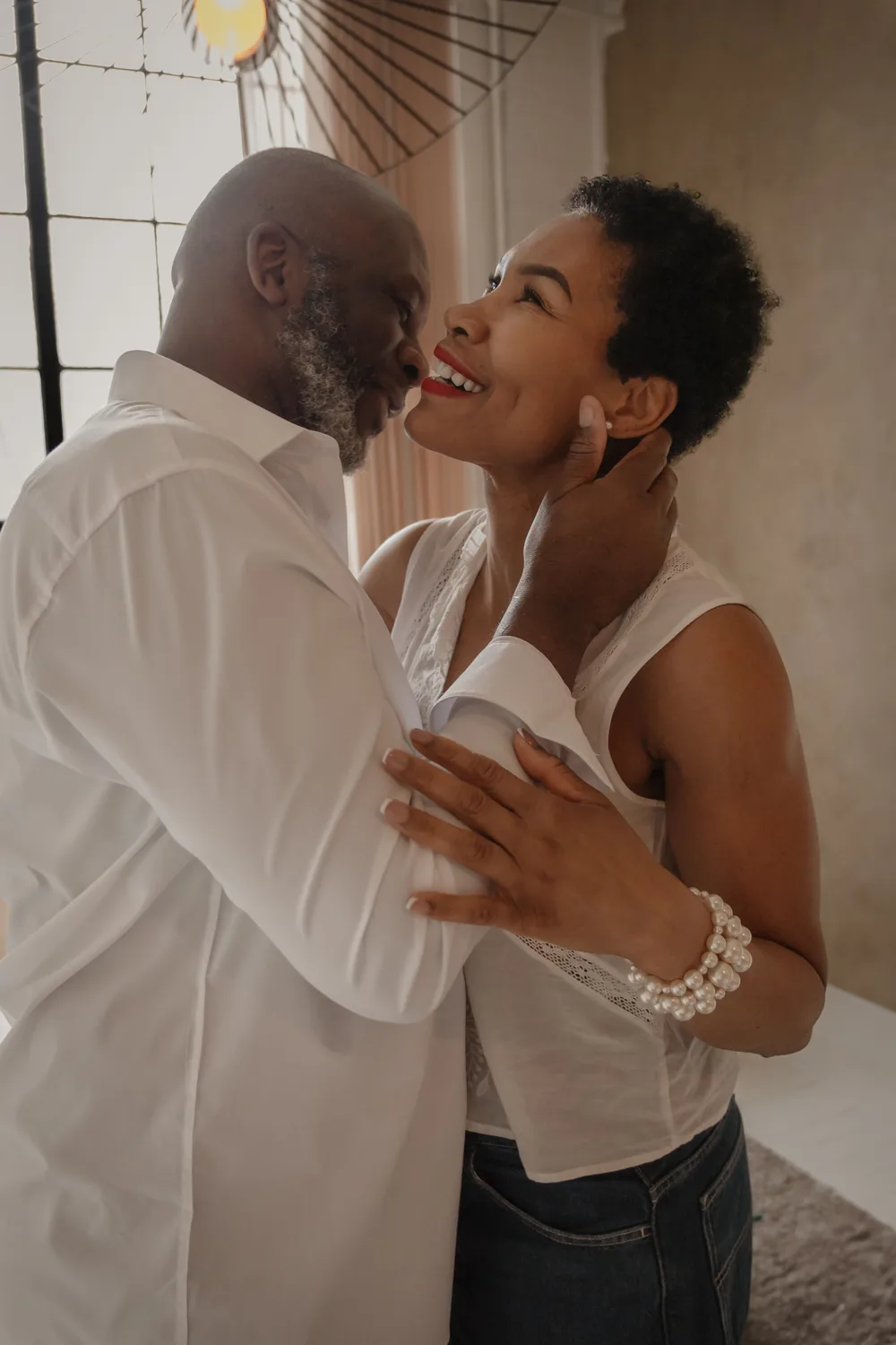 Couple laughing together